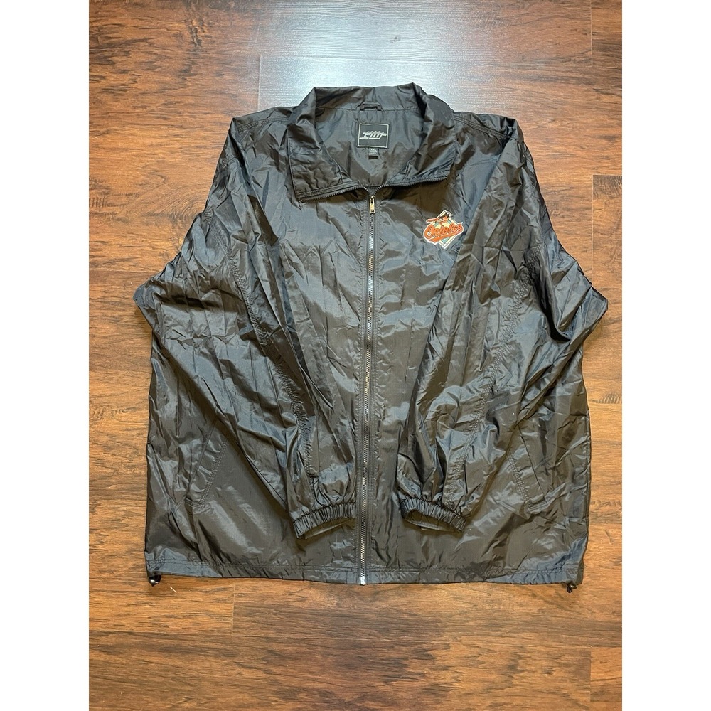 Baltimore Orioles MLB Baseball Jacket GIII Black Coat XXL Windbreak